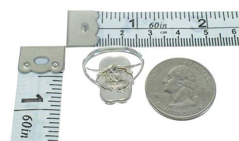 Southwestern Turquoise Opal Sterling Silver Ring Size 6-1/2 QX83521